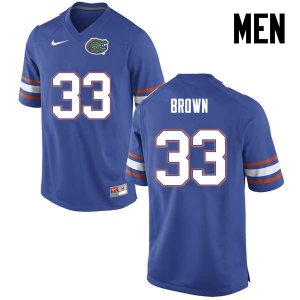 Men's Florida Gators #33 Mack Brown NCAA Nike Blue Authentic Stitched College Football Jersey YML4862GN